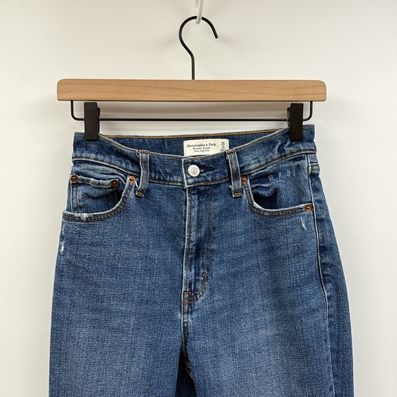 Abercrombie & Fitch The Ankle Straight Ultra High Rise Jeans '90s Denim 25 - Picture 3 of 8